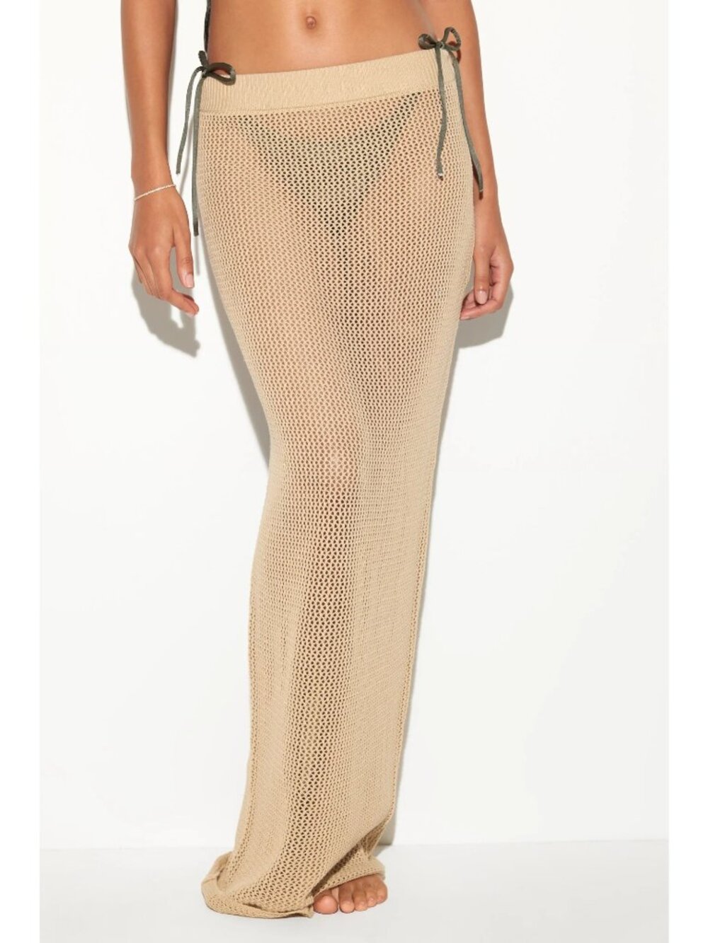 Spiritual Gangster Carmen Crochet Maxi Skirt Palo Santo Medium NWT Swim Cover Up
